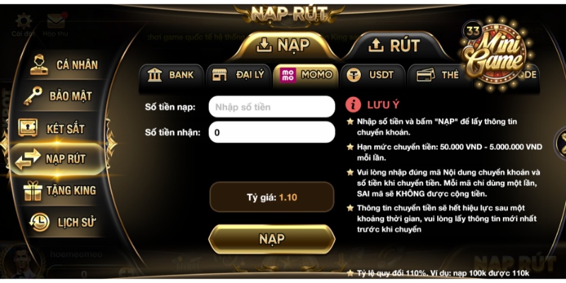 Nạp tiền Kingfun