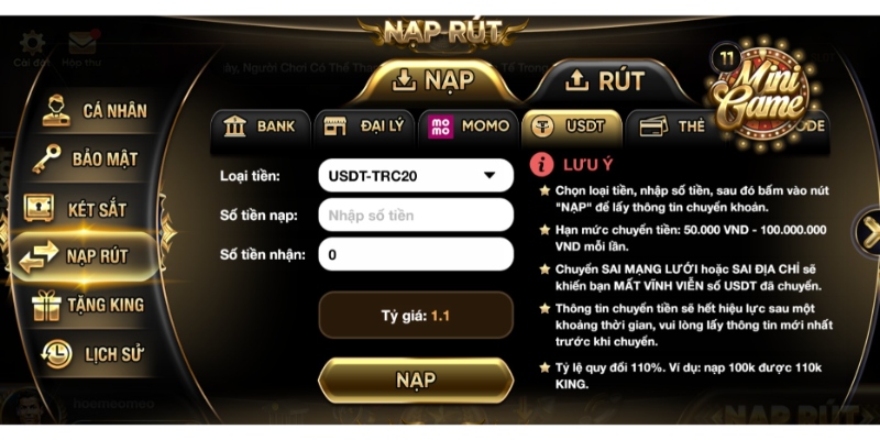 Nạp tiền Kingfun